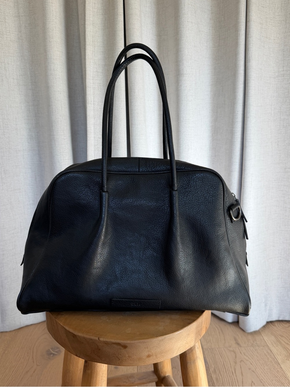 Elk Black Leather Shoulder Bag